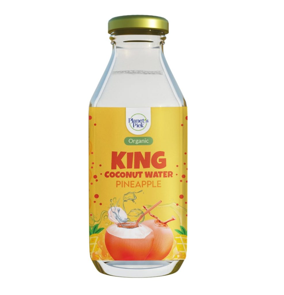 Organic King Coconut Water with Pineapple Pick